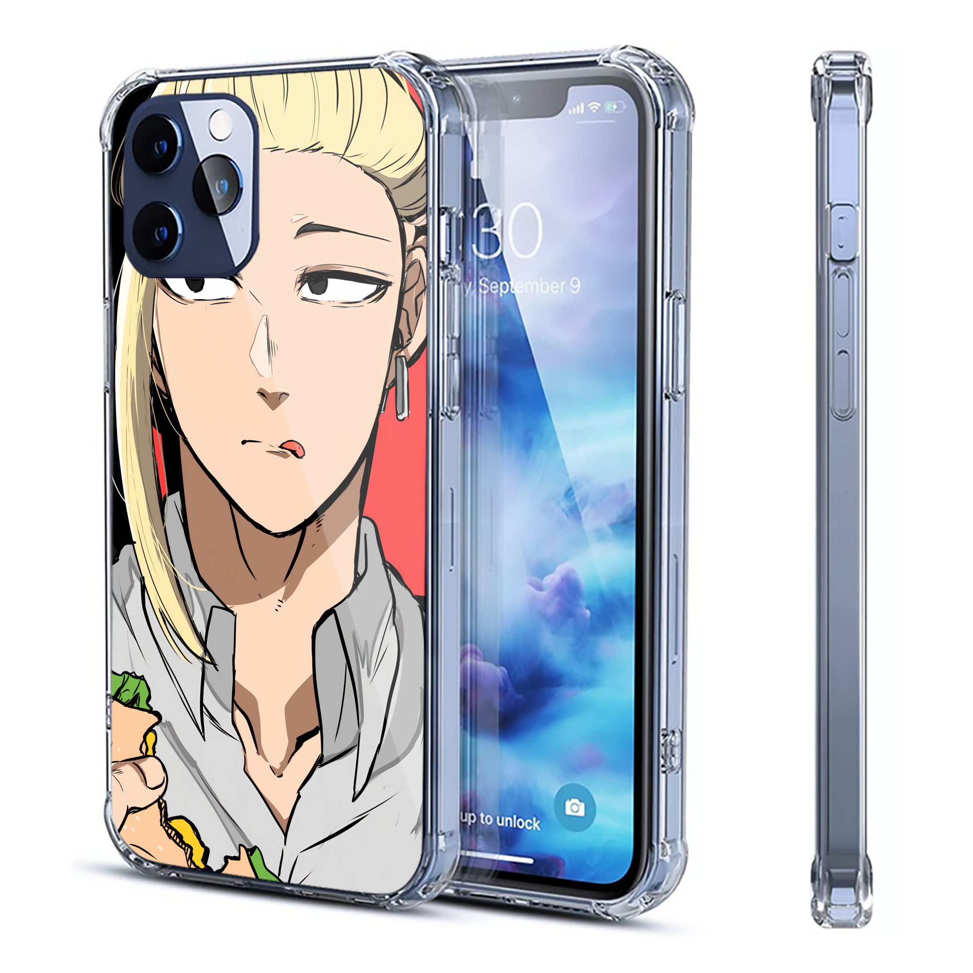 （画像用） ドラゴンクエスト Doragon Kuesuto Dragon Quest 【iPhone 12シリーズ対応】透明スマホケース（クリアソフトケース）